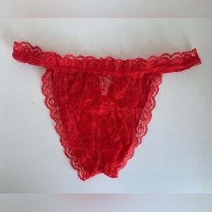 Vintage 80s 90s Nylon Red Panties high cut